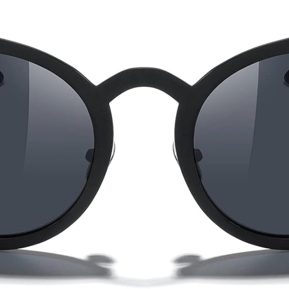 Cat Eye Sunglasses Round Metal Cut-Out Flash Mirror Lens Sun glasses S8064